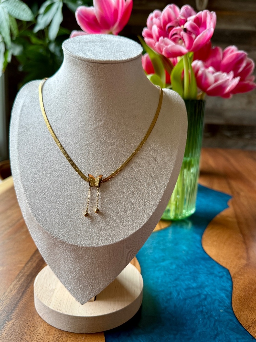 18k Gold Plater Butterfly Necklace